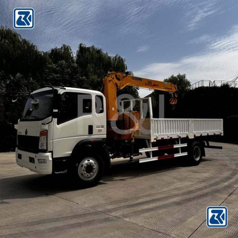 Rayon de travail des grues sur camion HOWO